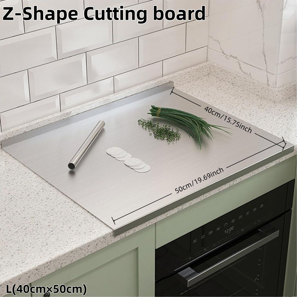 XXL 304 Stainless Steel Cutting Board Anti-Slip & Mildew-Proof! No More Moldy Wooden Boards | Heavy-Duty & Food-Safe, Easy to Clean – Chop Meat, Knead Dough, Bake Prep All-in-One | Must-Have for Hom - MC Online